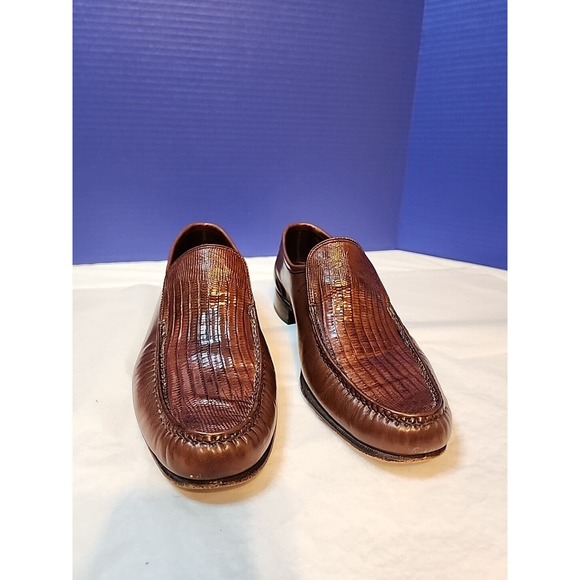 Florsheim Signature Brown Lizard Leather Loafers Mens 9.5 D main image 10